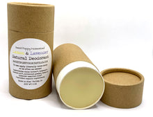 Load image into Gallery viewer, Zero waste natural deodorant in a 100% compostable push of tube