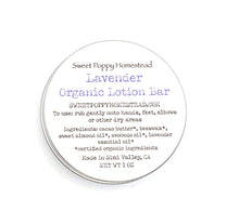 Load image into Gallery viewer, Lavender lotion bar top view
