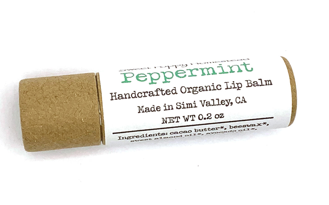 100% natural peppermint lip balm